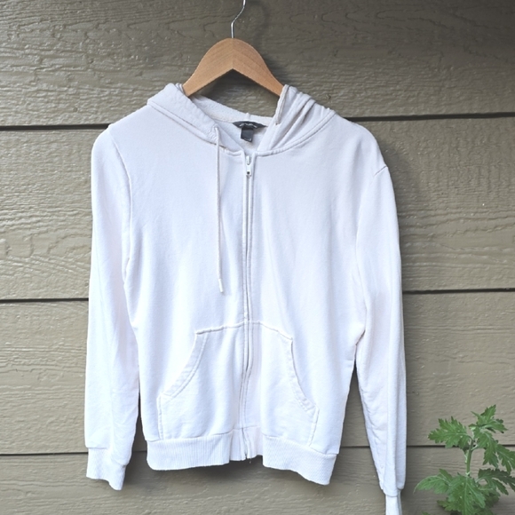 Eddie Bauer supersoft full zip  Cream chalk Hoodie Small S - Picture 3 of 12